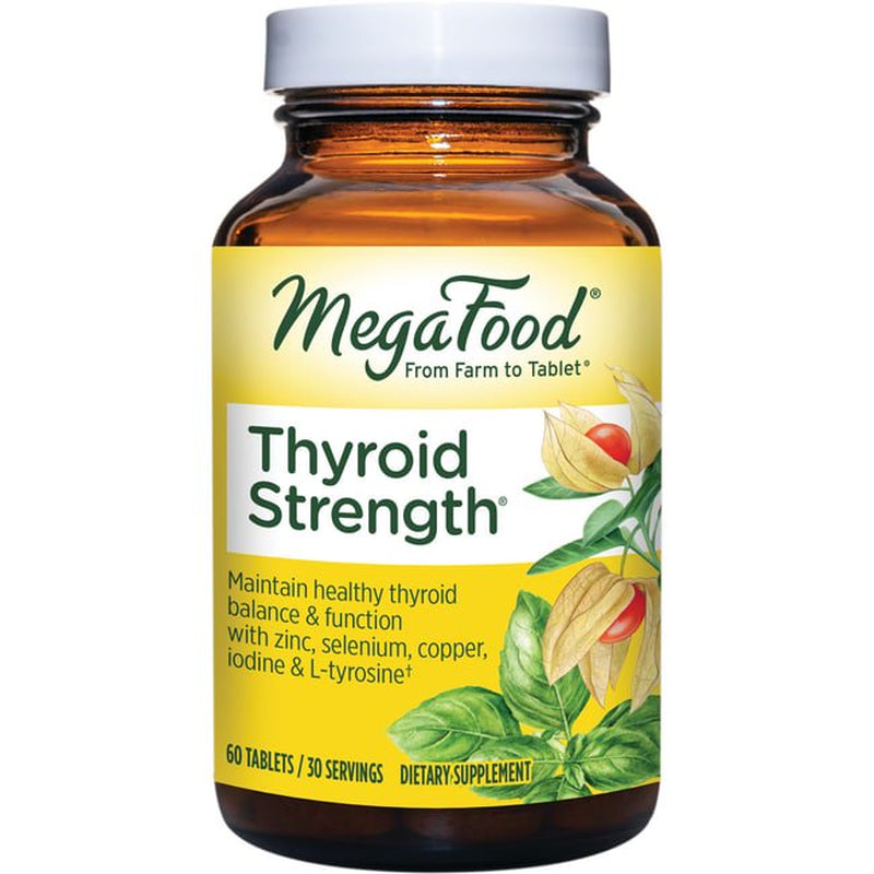 Megafood, Thyroid Strength, Supports Thyroid Health, Mineral and Herbal Supplement with Herbs, 60 Tablets (30 Servings)
