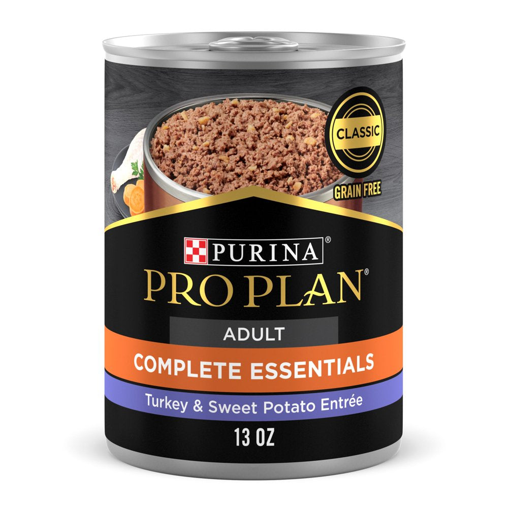 Purina Pro Plan Turkey and Sweet Potato Entree for Adult Dogs, Grain-Free, 13 Oz Cans (12 Pack)