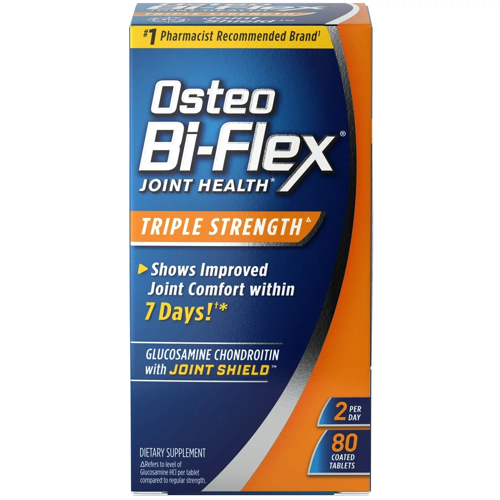 Osteo Bi-Flex Triple Strength Joint Health Supplements with Glucosamine Chondroitin Tablets, 80 Ct