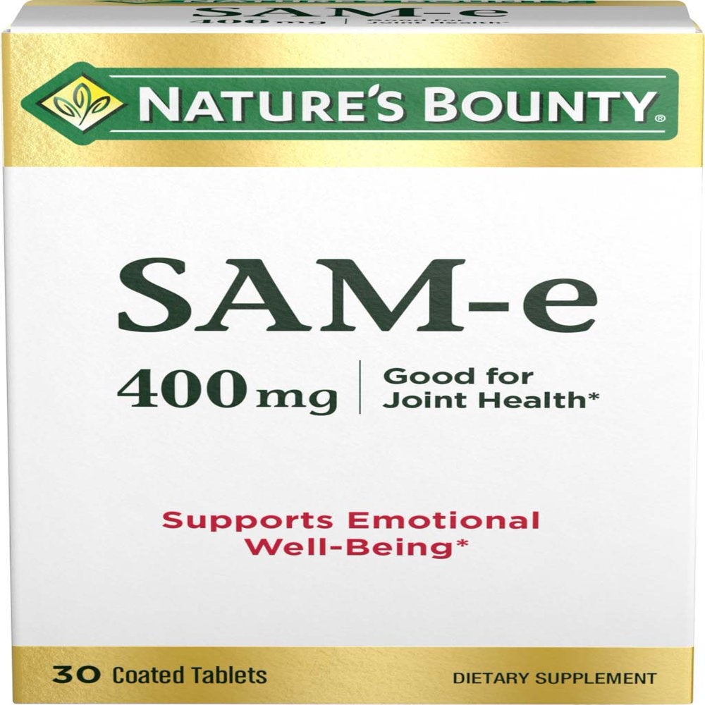 Nature'S Bounty SAM-E, Dietary Supplement, Support Joint Health, 400Mg, Tablets, 30 Ct
