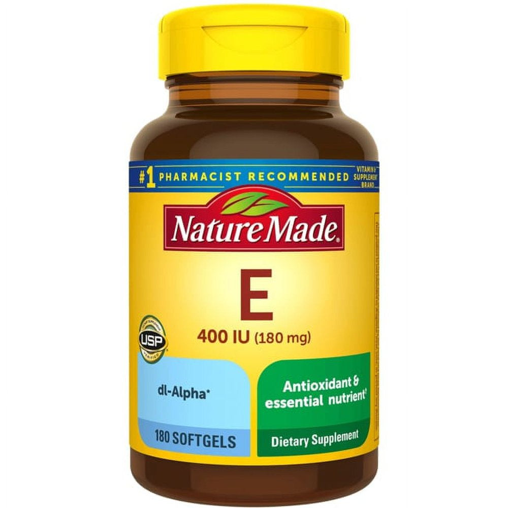 NATURE MADE E, 180 Mg, Softgels, 180.0 CT