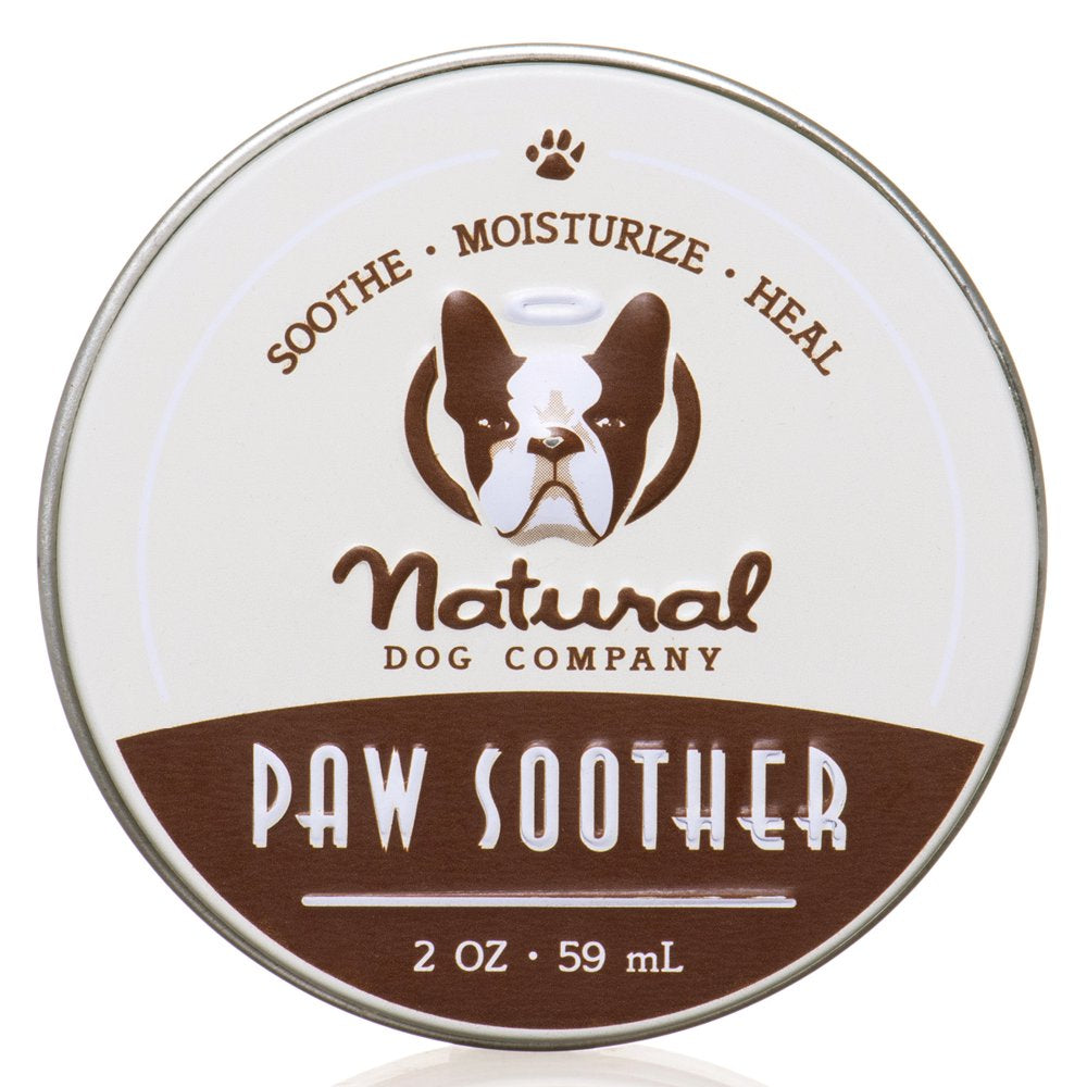 Natural Dog Company Paw Soother, Organic and Natural Paw Pad Balm, 2 Oz. Tin