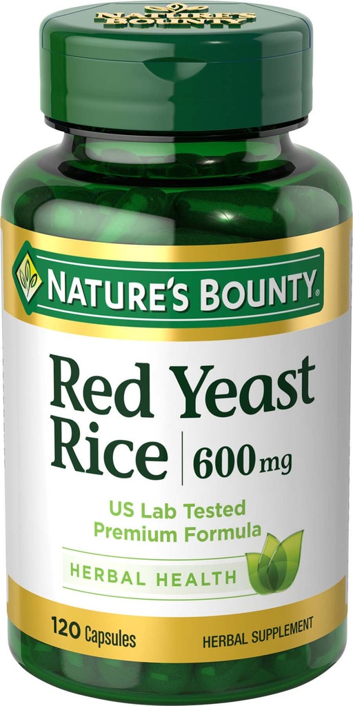 Nature'S Bounty Red Yeast Rice Capsules, 600 Mg, 120 Ct