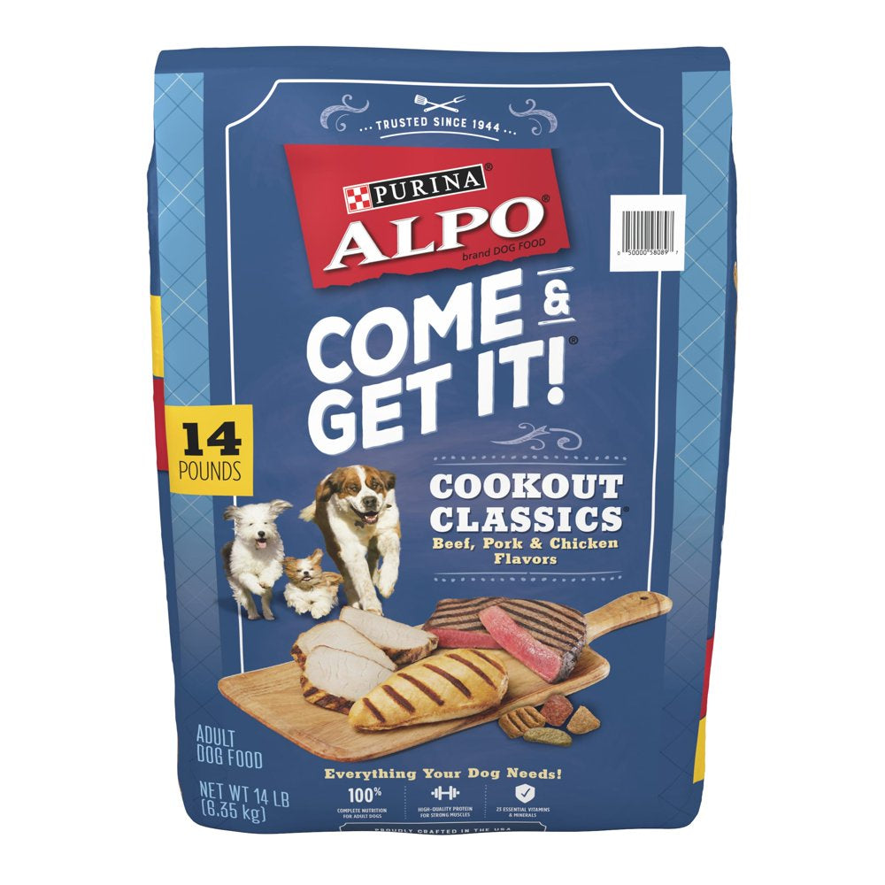 Purina ALPO Come and Get It Cookout Classics Dry Dog Food Adult, 41 Lb Bag