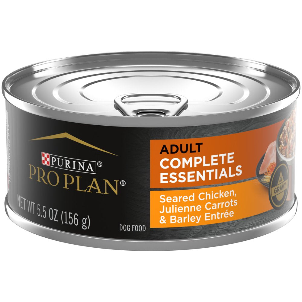 Purina Pro Plan Complete Essentials for Adult Dogs Chicken Carrot, 5.5 Oz Cans (24 Pack)