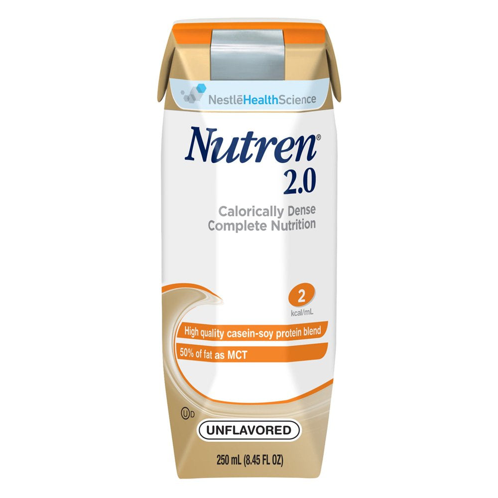Nestle Nutren 2.0 Tube Feeding Formula Unflavored 250 Ml Carton 24 Ct