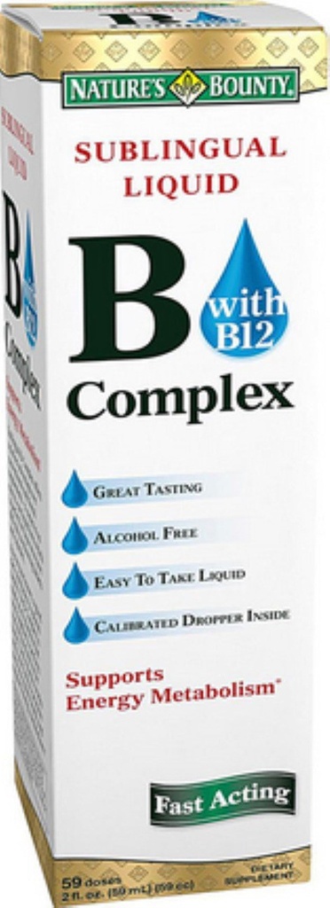 Nature'S Bounty Vitamin B Complex Sublingual Liquid 2 Oz (Pack of 3)