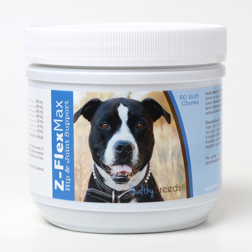 Healthy Breeds Pit Bull Z-Flex Max Dog Hip & Joint Supplement Soft Chews 50 Count