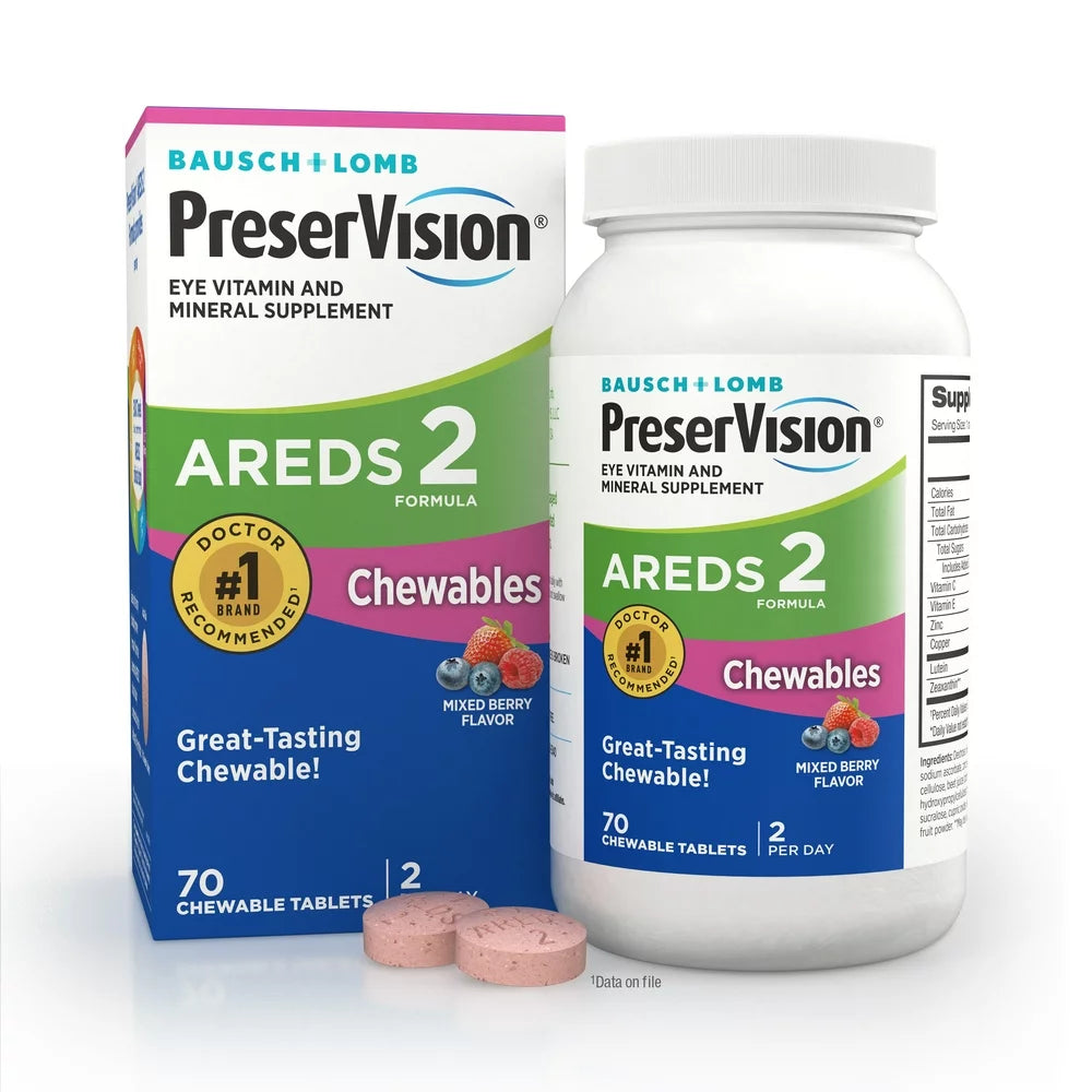 Preservision® AREDS 2 Formula Eye Vitamin and Mineral Supplement, 70 Chewable Tablets