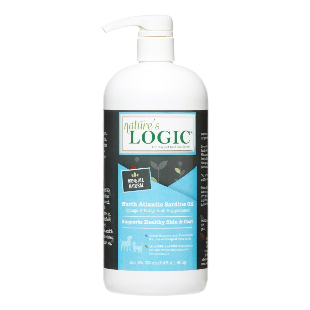 Nature'S Logic Canine and Feline North Atlantic Sardine Oil, 32 Oz