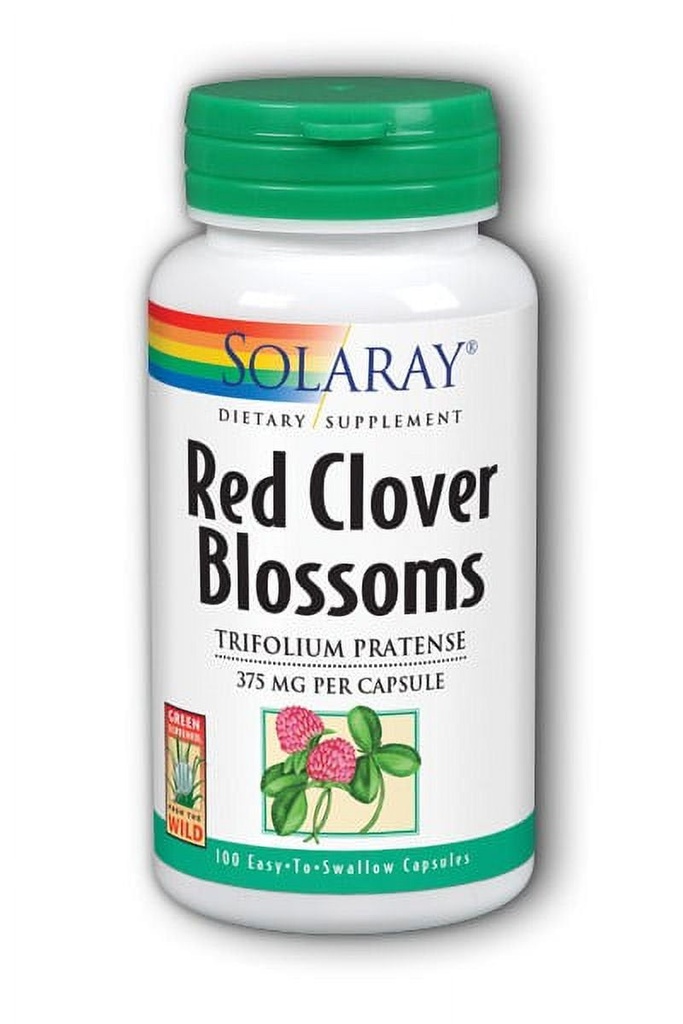 Solaray Red Clover Blossoms 375 Mg - 100 Capsules