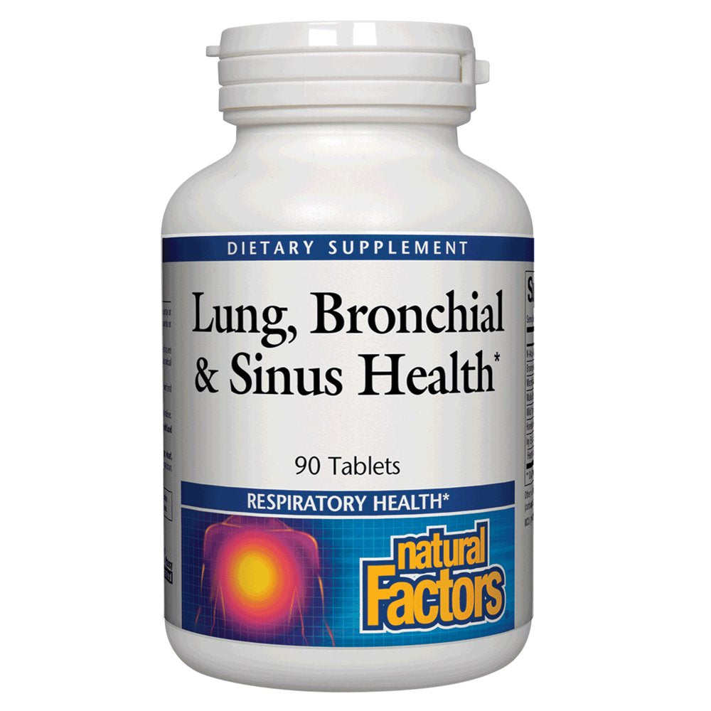 Lung, Bronchial & Sinus Health by Natural Factors, Natural Supplement for Respiratory Health and Easy Breathing, 90 Tablets