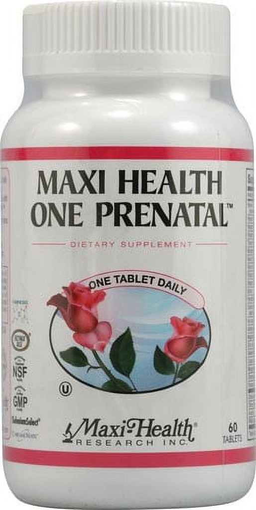 Maxi Health One Prenatal Tablets, 60 Ct