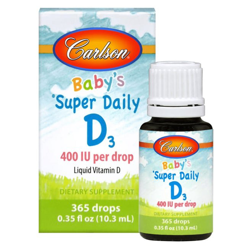 Carlson Baby'S Super Daily D3 Liquid Drops, 400 IU, 365 Drops