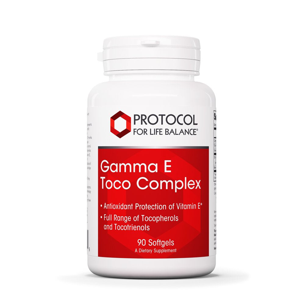Protocol Gamma E Toco Complex - Vitamin E 300Mg - Antioxidant - 90 Softgels