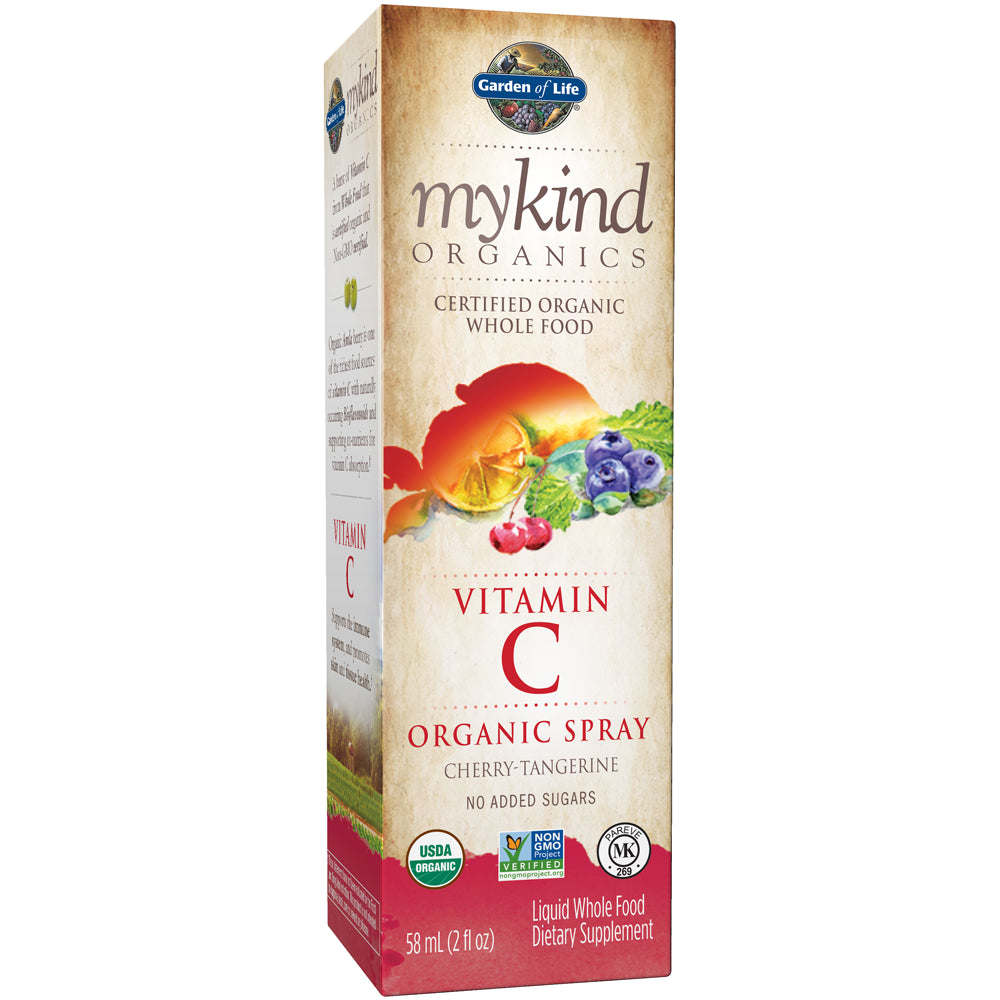 Garden of Life Mykind Organics Organic Amla Vitamin C, Cherry-Tangerine Spray, 2Oz Liquid