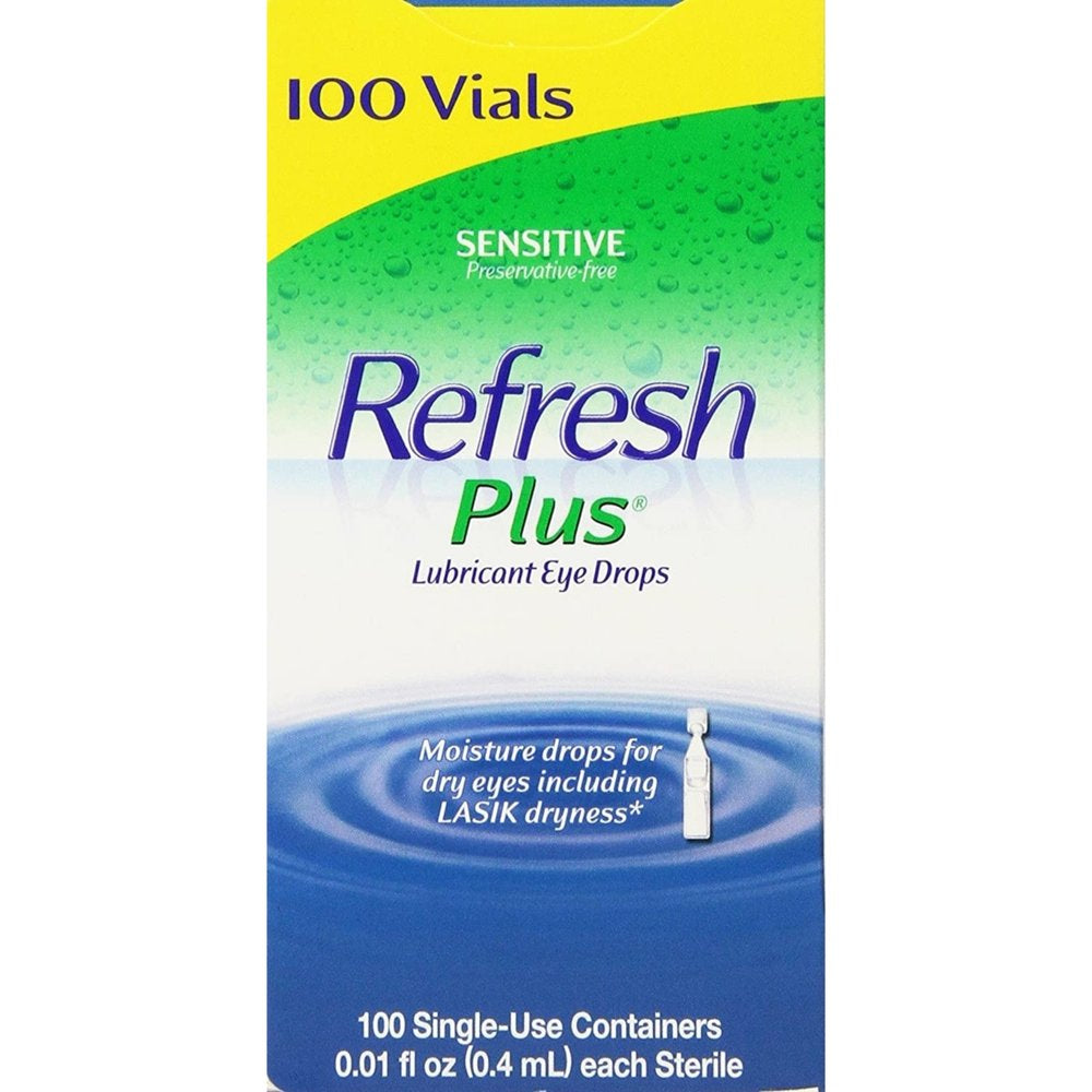 Refresh plus Lubricant Eye Drops Sensitive 100 Ct. Box