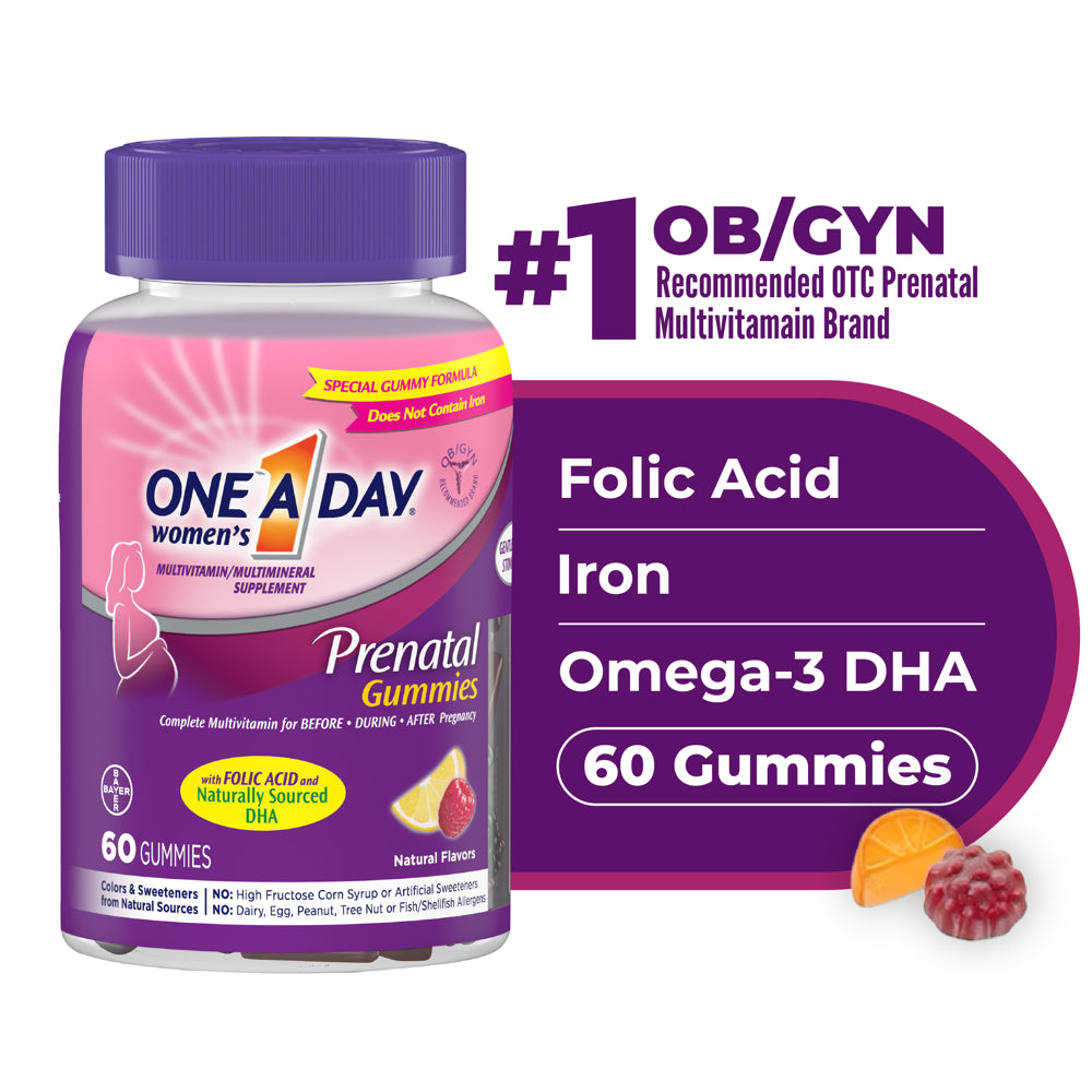 One a Day Prenatal Multivitamin Prenatal Gummies, 60 Count