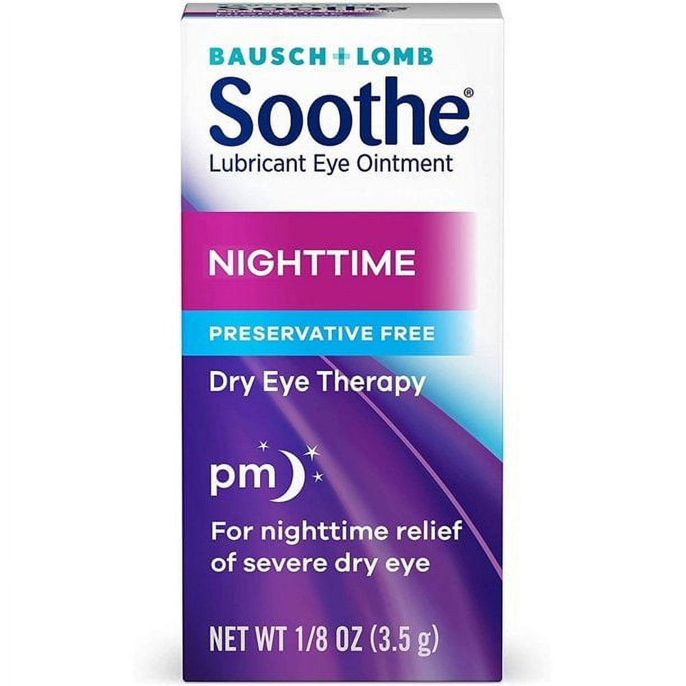 Bausch + Lomb Soothe Lubricant Eye Ointment Night Time Relief, 0.13Oz