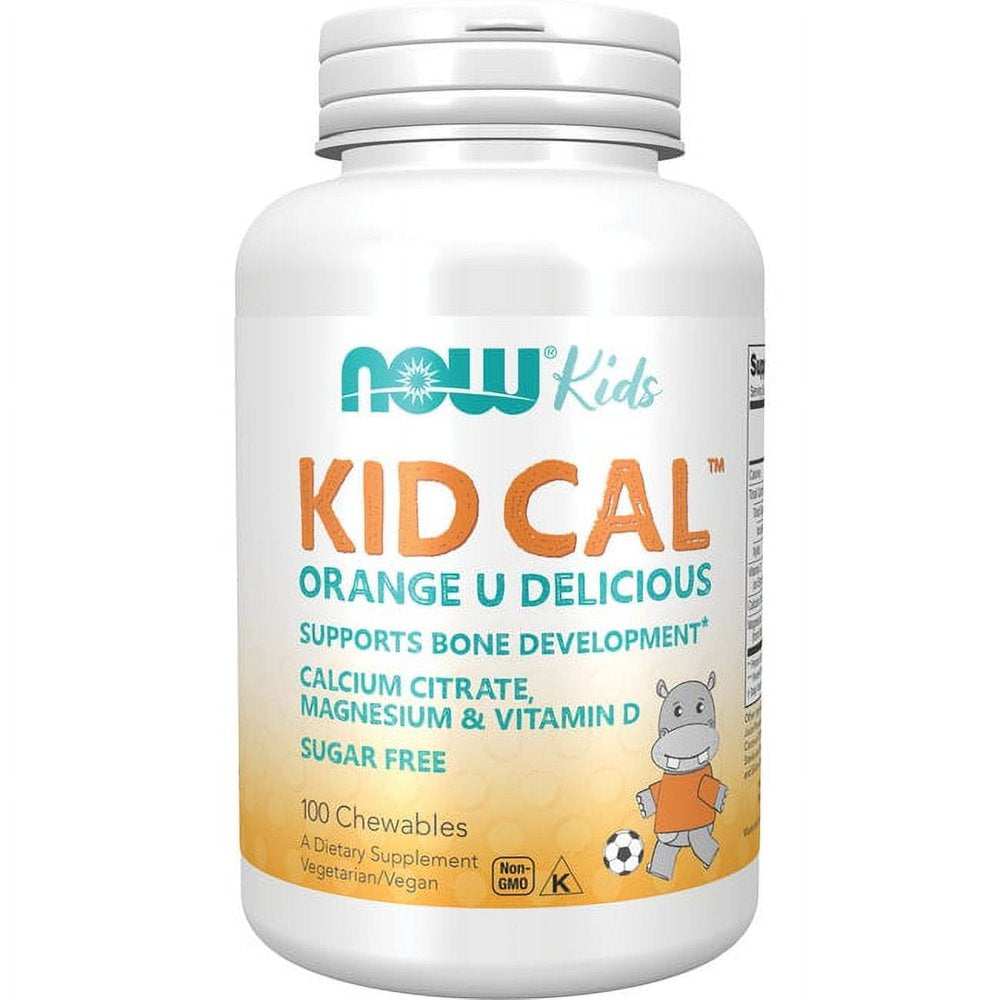 NOW Foods Kid Cal, Orange, 100 Chewables