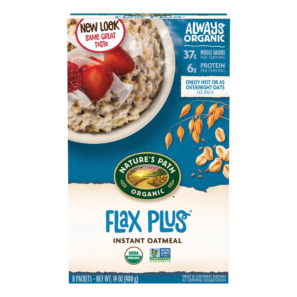 Nature'S Path Organic Instant Oatmeal, Flax Plus, 1.41 Oz, 8 Shelf-Stable Packets