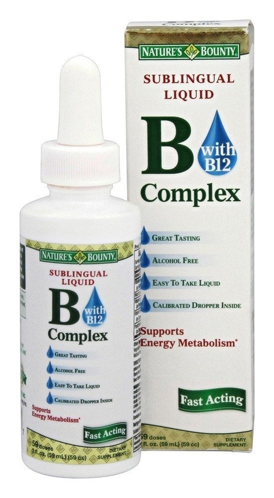 Nature'S Bounty Vitamin B Complex Sublingual Liquid 2 Oz
