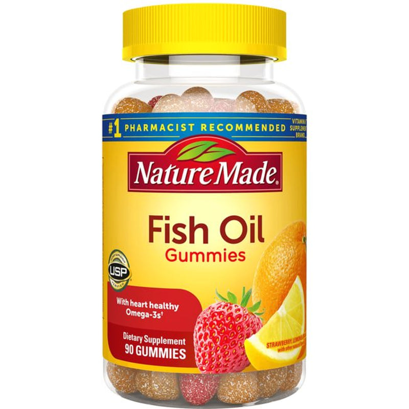Nature Made Fish Oil Gummies, Omega 3 Fish Oil Supplements, 90 Count
