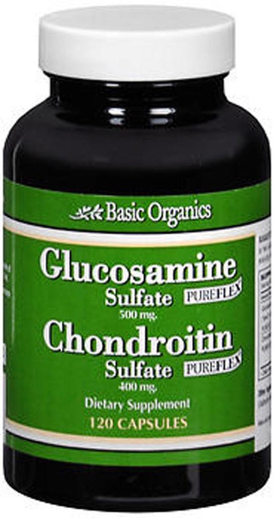 Basic Organics Glucosamine Sulfate and Chondroitin Sulfate Capsules - 120 Ct