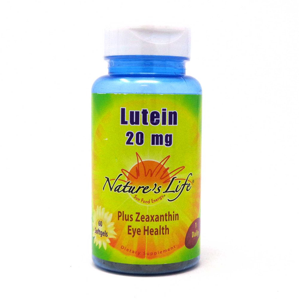 Nature'S Life Lutein 20 Mg plus Zeaxanthin Eye Health - 60 Softgels