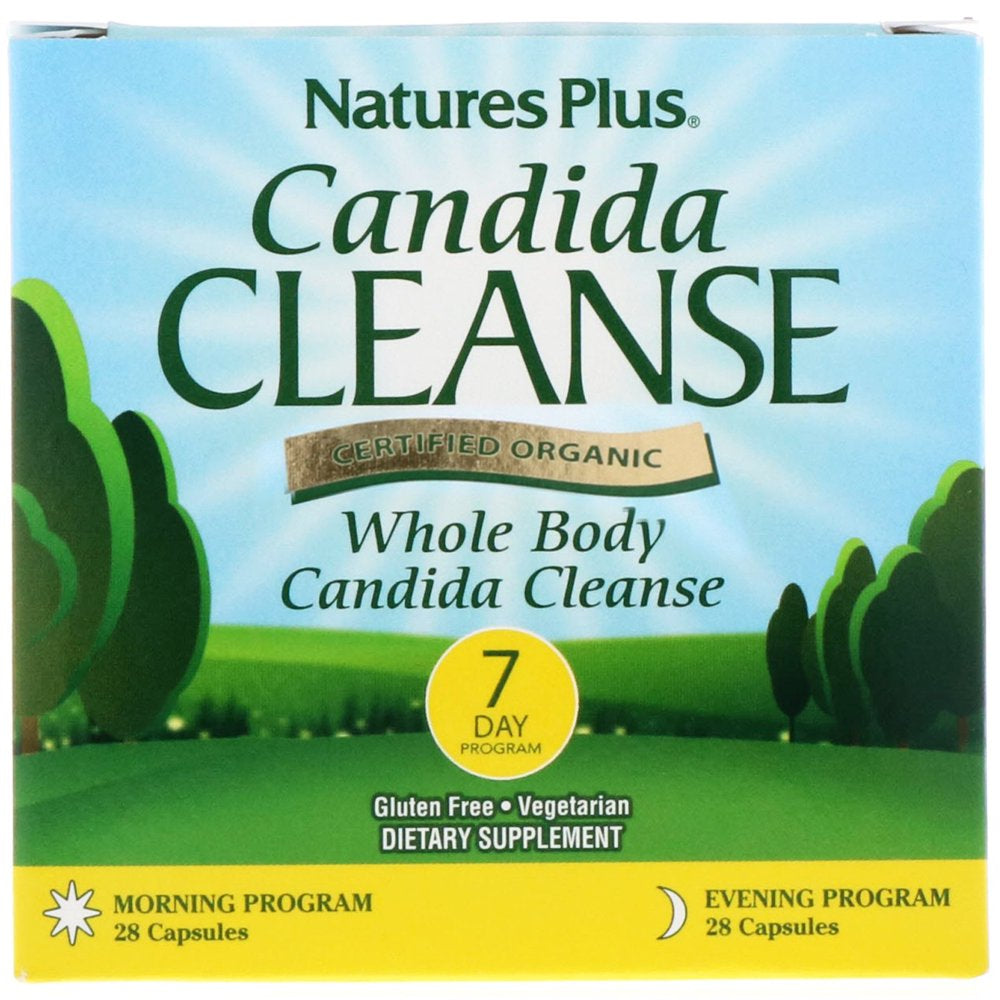 Nature'S plus Candida Cleanse, 7 Day Program, 2 Bottles, 28 Capsules Each