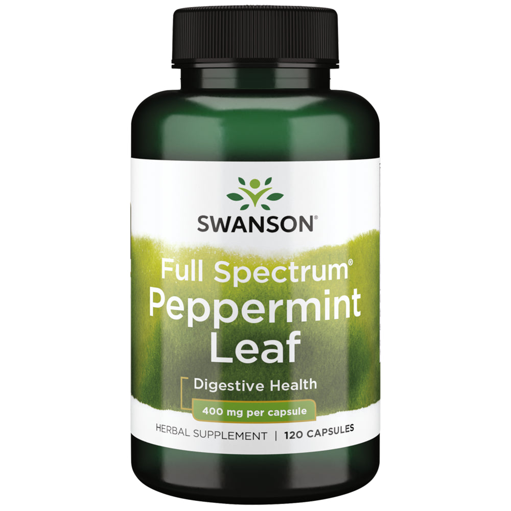 Swanson Full Spectrum Peppermint Leaf 400 Mg 120 Capsules