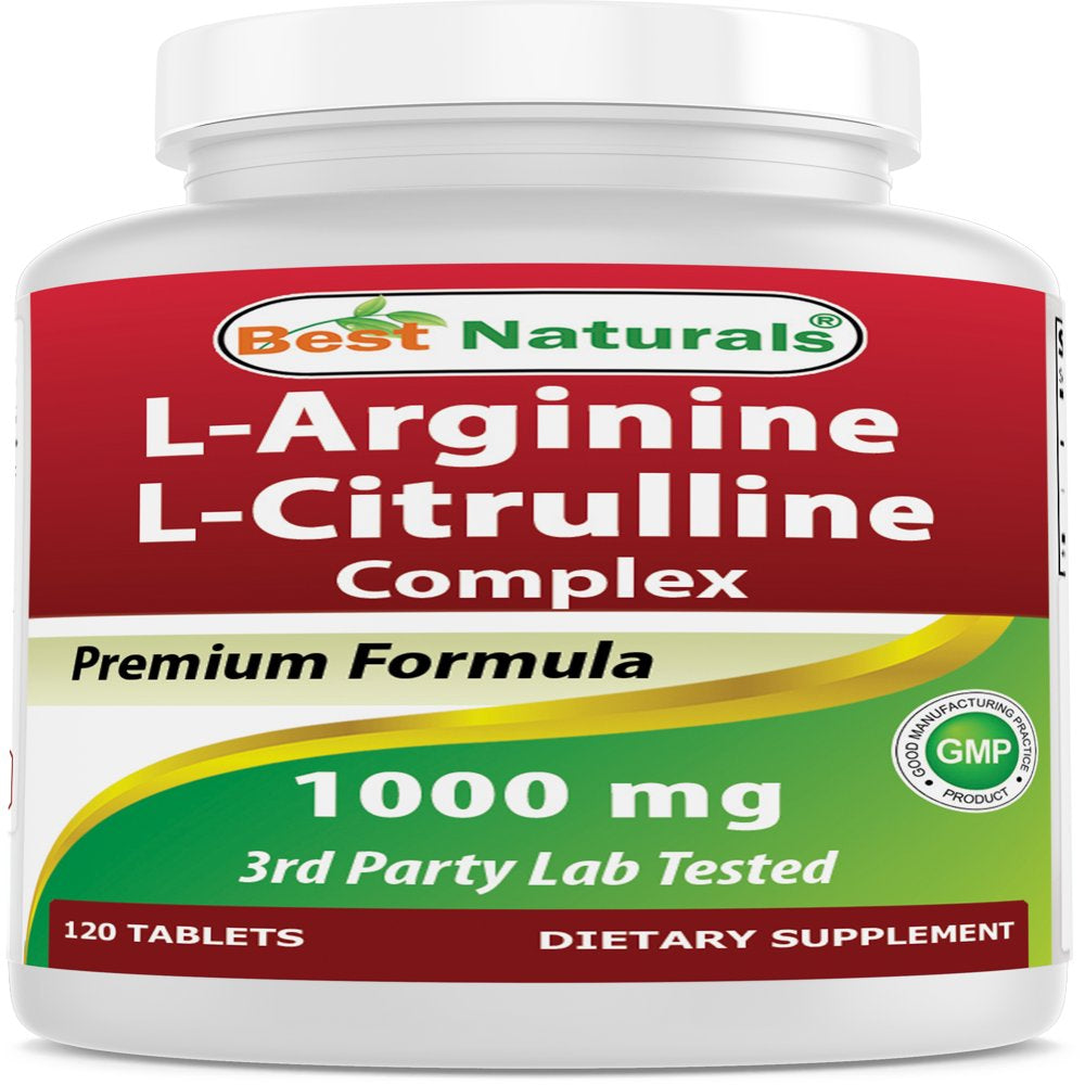 Best Naturals L-Arginine L-Citrulline Complex 1000 Mg Tablets, 120 Ct