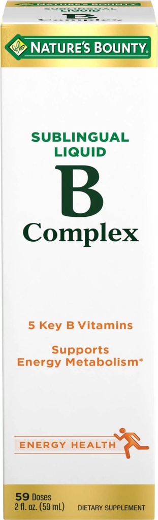 Nature'S Bounty Vitamin B-Complex Liquid for Energy Metabolism, 59 Doses