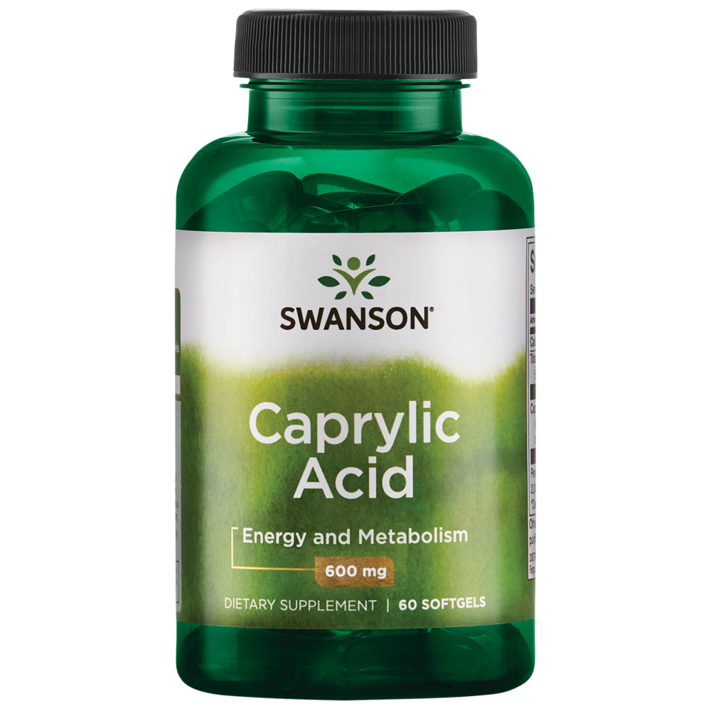Swanson Caprylic Acid 600 Mg 60 Softgels