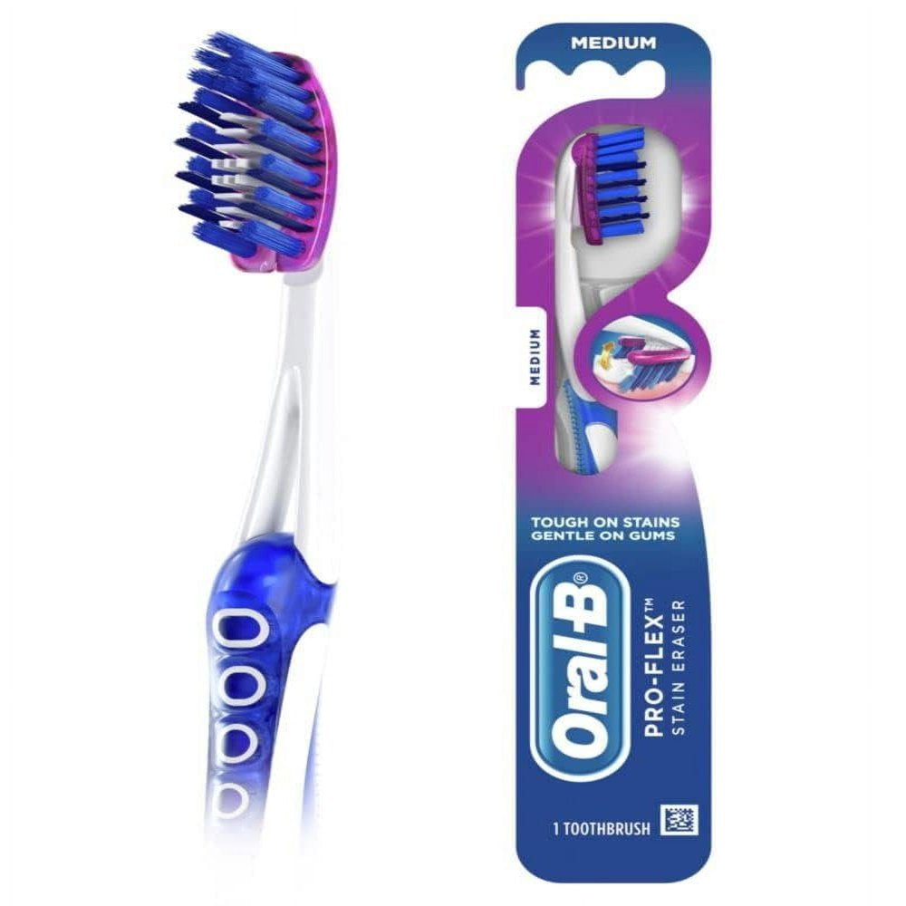 Oral-B Pro-Flex Stain Eraser Manual Toothbrush, Medium, 1 Ct