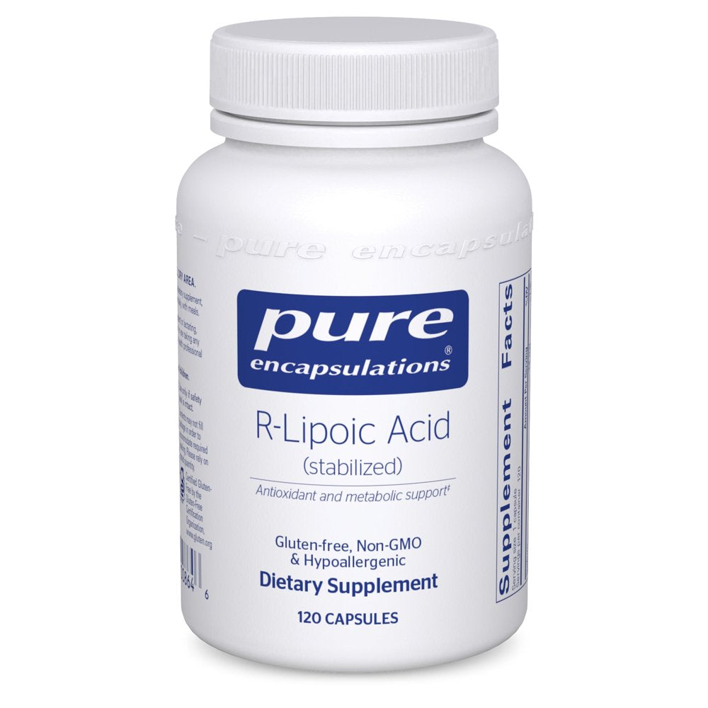 Pure Encapsulations R-Lipoic Acid (Stabilized) | Hypoallergenic Supplement with Enhanced Antioxidant Protection and Metabolic Support | 120 Capsules