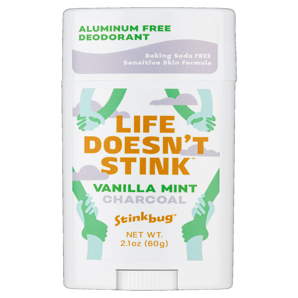 Stinkbug Naturals Charcoal Deodorant, Aluminum Free Deodorant, Vanilla Mint, 2.1 Oz