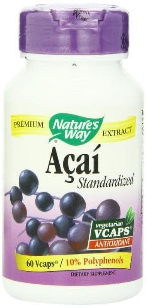 Nature'S Way - Standardized Acai - 60 Vegetarian Capsules