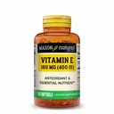 Mason Natural Vitamin 180 Mg (400 IU): Antioxidant, Immune Support, Skin & Eyes, 100 Softgels