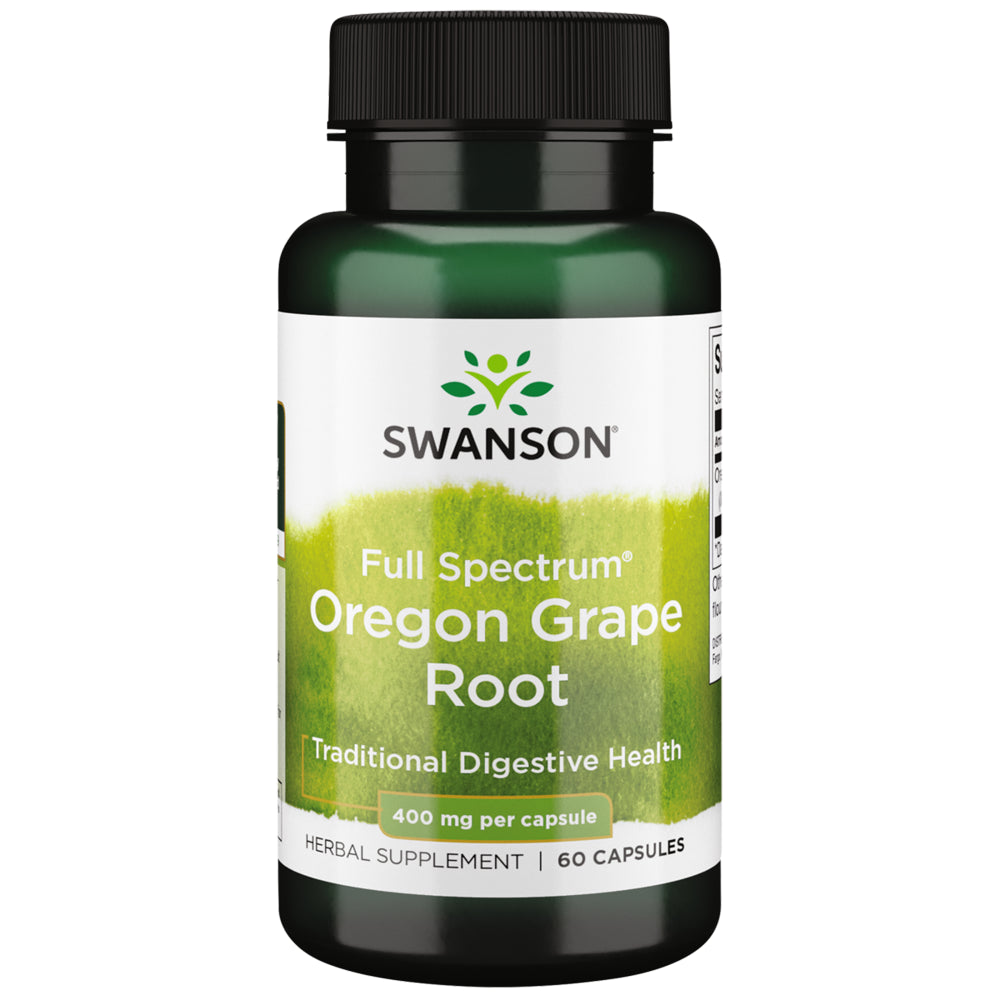 Swanson Full Spectrum Oregon-Grape Root 400 Mg 60 Capsules