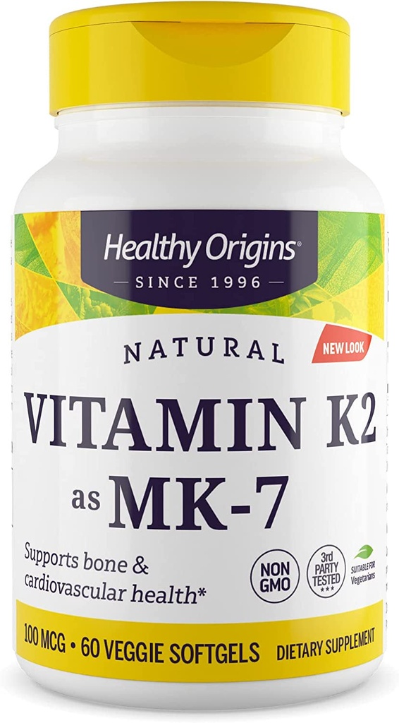 Healthy Origins Vitamin K2 as MK-7 100 Mcg Vegetarian Softgels, 60 Vgels