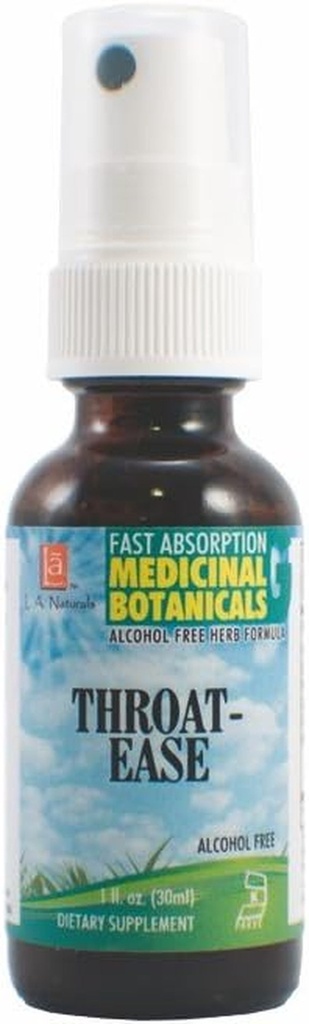 L a NATURALS Throat-Ease Glycerite Spray, 0.02 Pound