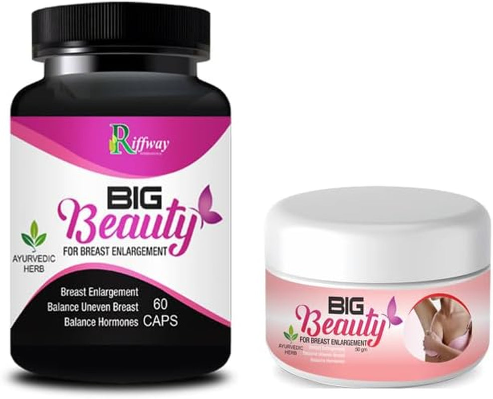 Riffway Big Beauty Pills & Cream Combo for Good Shape Muscles Firming & Tightening