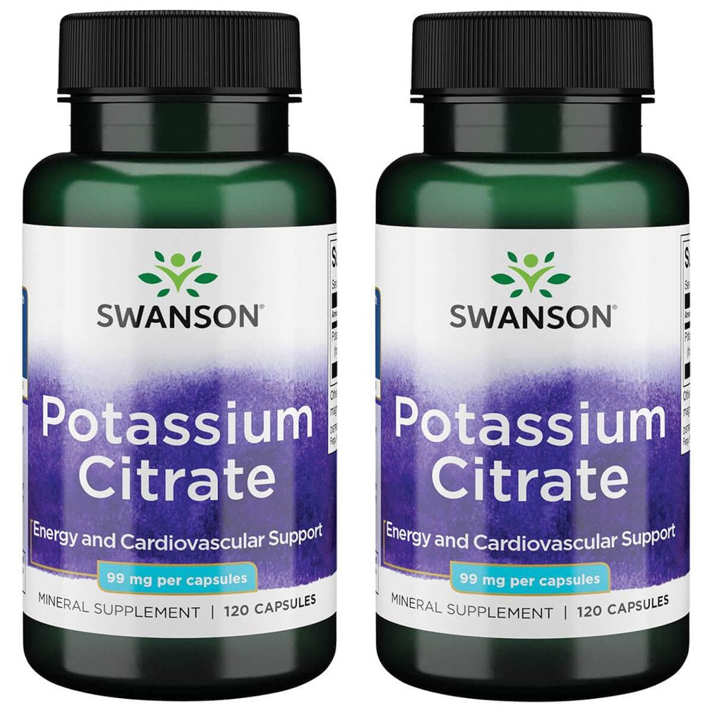 Swanson Potassium Citrate 99 Mg 120 Caps 2 Pack