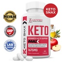 Keto Snax ACV MAX Pills 1675Mg Alternative to Gummies Dietary Supplement 60 Capsules