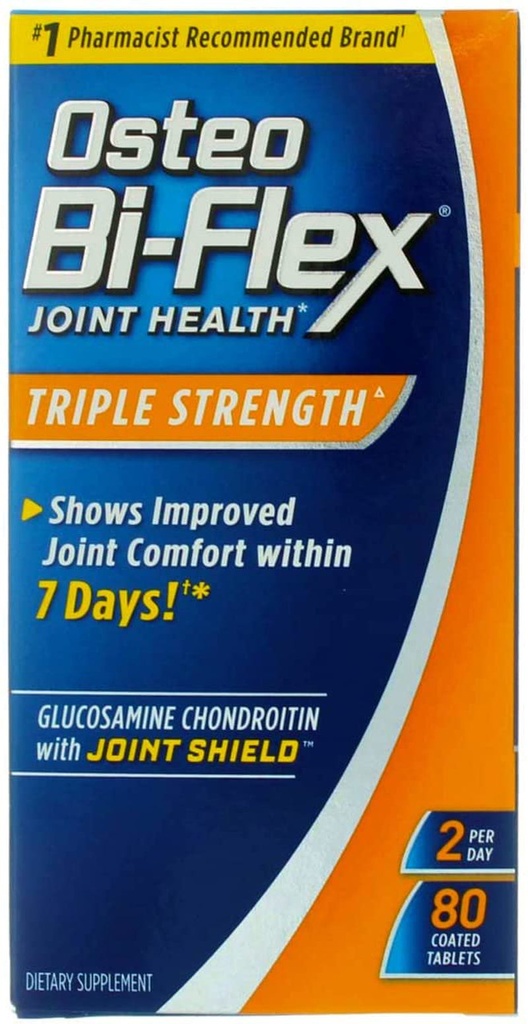 Osteo Bi-Flex Triple Strength with Glucosamine Chondroitin Tablets, 80 Ct
