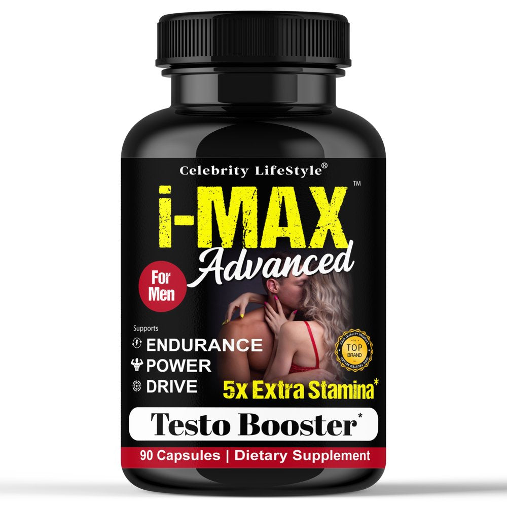 I-Max Testosterone Booster Vitamin Supplement for Men, Male Enhancing 60 Pills by Celebrity Lifestyle