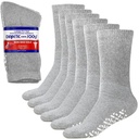 Debra Weitzner Non-Binding Loose Fit Sock - Non-Slip Diabetic Socks for Men and Women - Crew 6-Pack Grey Size 13-15