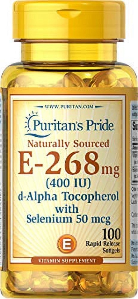 Puritan'S Pride Vitamin E-With Selenium 400 IU Natural 100 RR Softgels