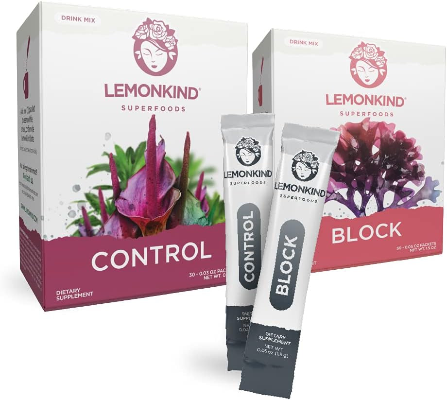 Naturally Control Hunger and Block Carbs & Fats Bundle, Zero Calories - 60 Servings